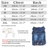 unicorn personalised dog blue denim jacket