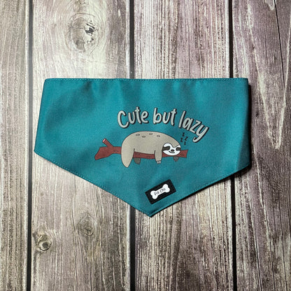 Lazy Sloth reversible bandana - Pup Chic Boutique