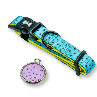 Sprinkles For Days Collar - pink or blue sprinkles dog collar - Pup Chic Boutique
