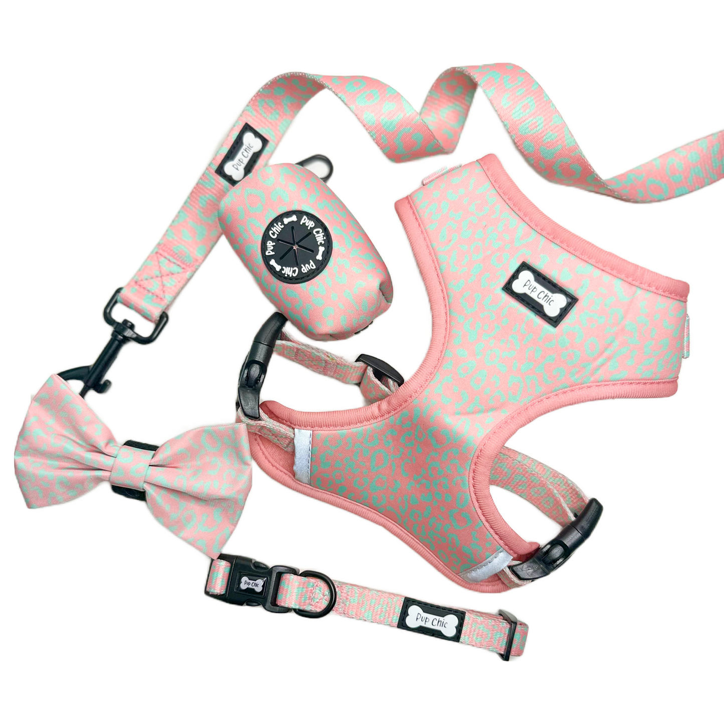 Wild Chic Adjustable Harness - animal print dog harness