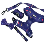 Zodiac Zoomies Adjustable Harness - navy zodiac signs dog harness