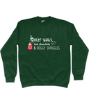 winter walks, hot chocolate and dog snuggles sweater
