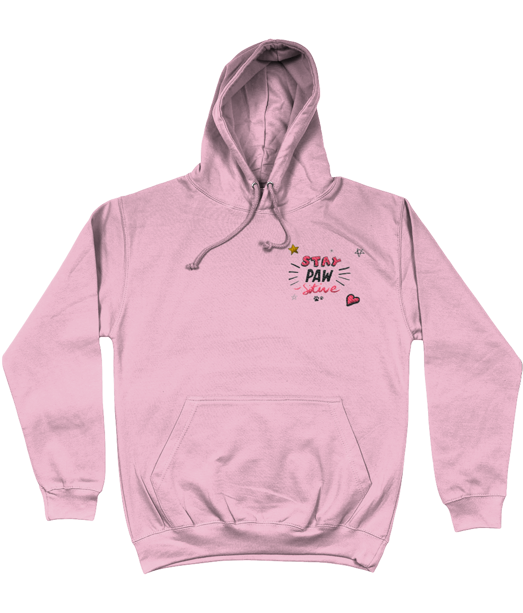 stay paw-sitive embroidered hoodie