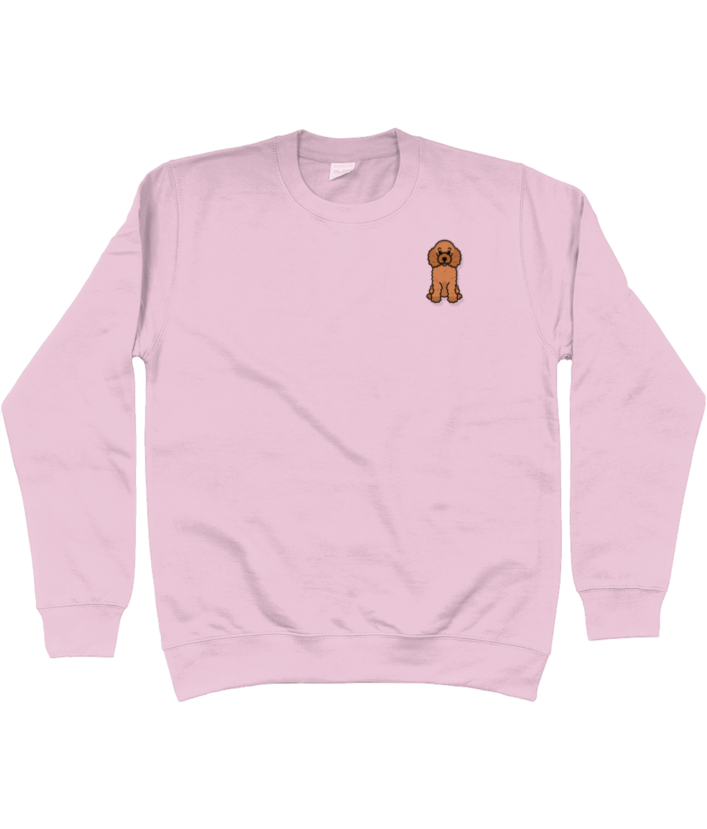 Red poodle sweatshirt - Oodles of Poodles