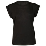 dog mama tattoo winged heart rolled cuff muscle t-shirt