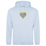 sprinkles for days blue heart hoodie