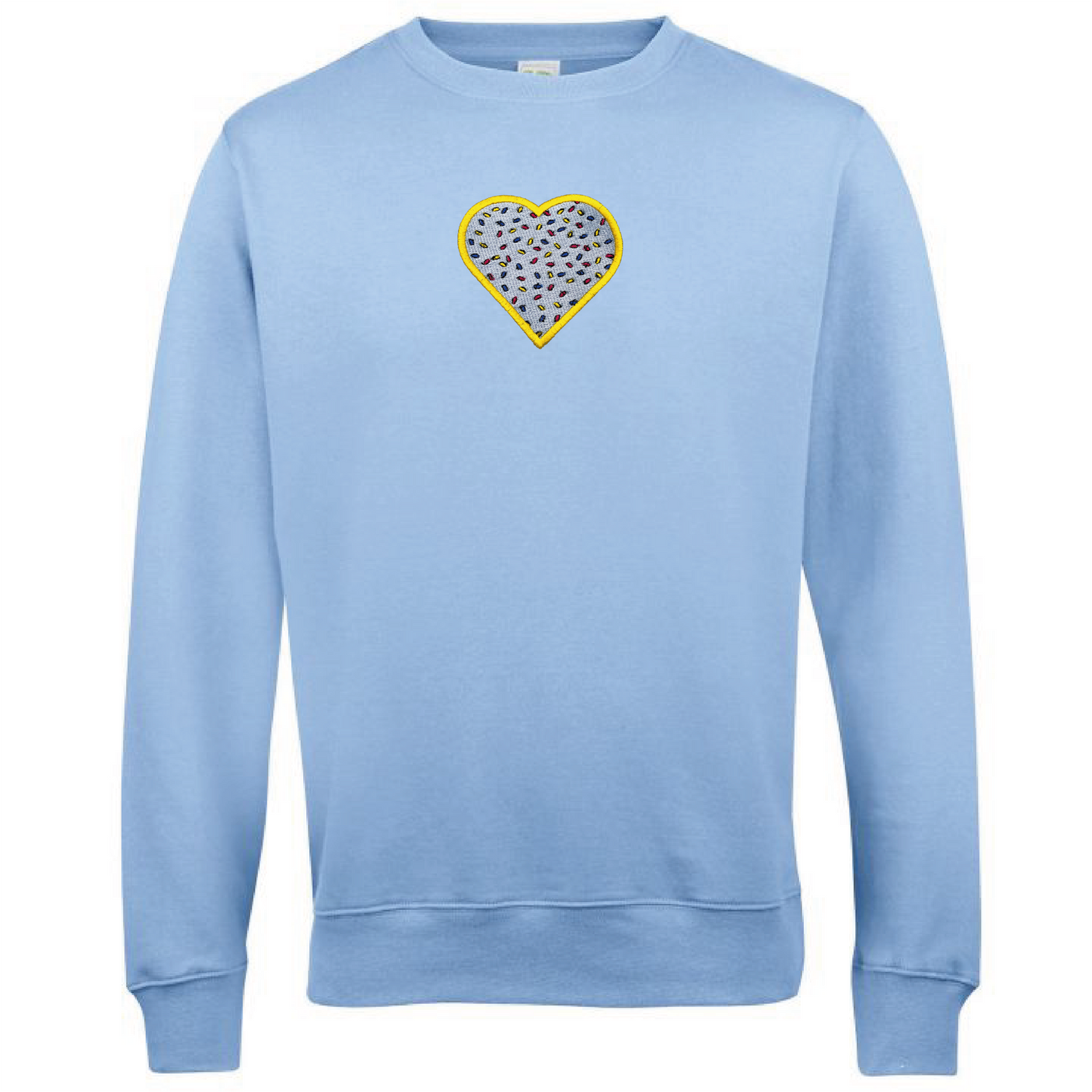 blue sprinkles for days matching embroidered sweater