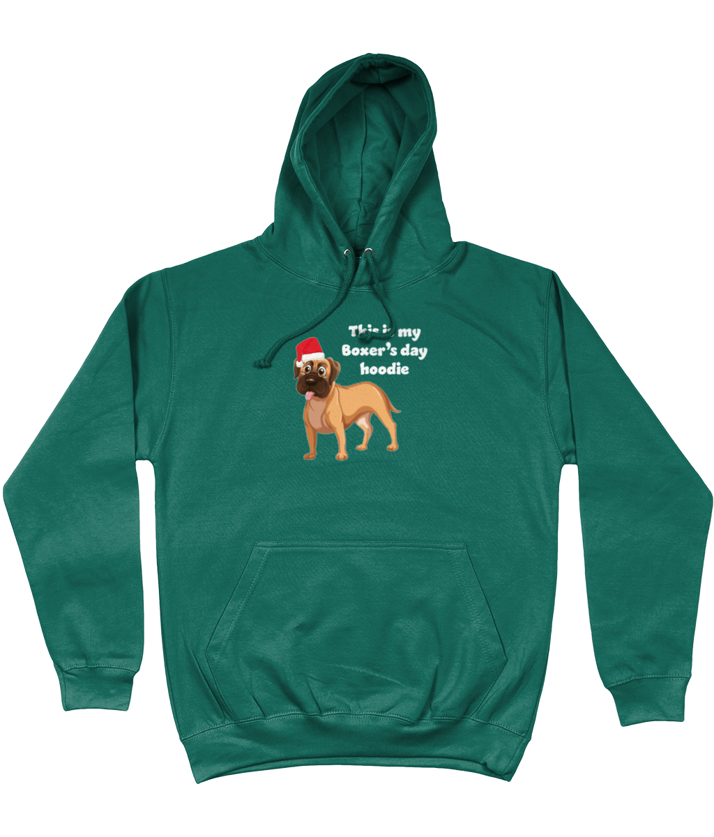Boxer's day Christmas Hoodie - Pup Chic Boutique