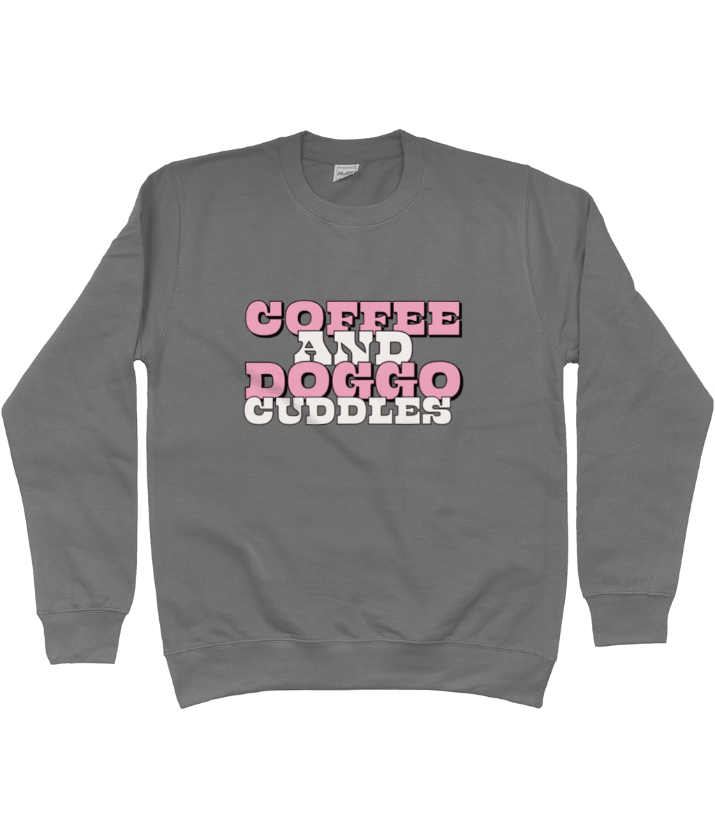 coffee and doggo cuddles sweatshirt