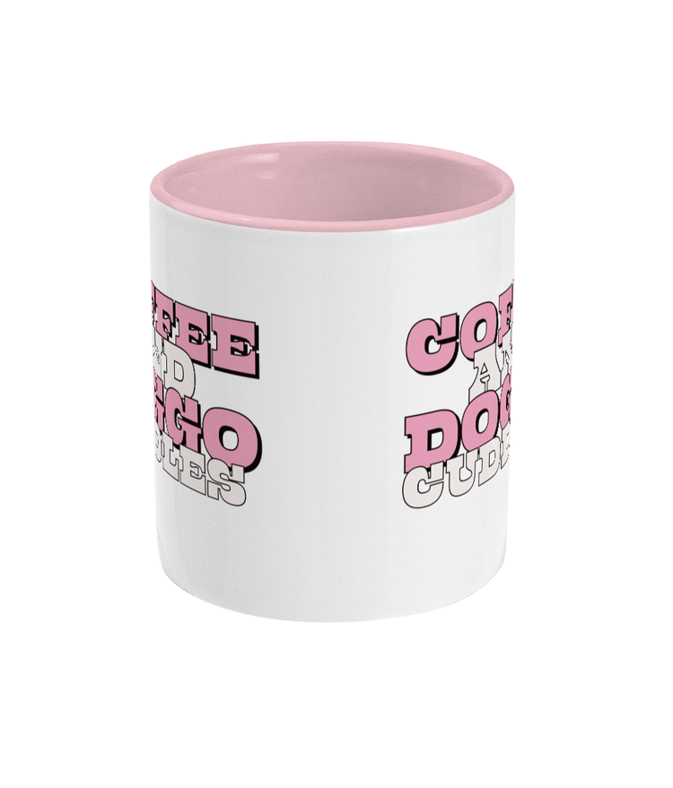 Coffee and doggo cuddles two toned mug - Pup Chic Boutique