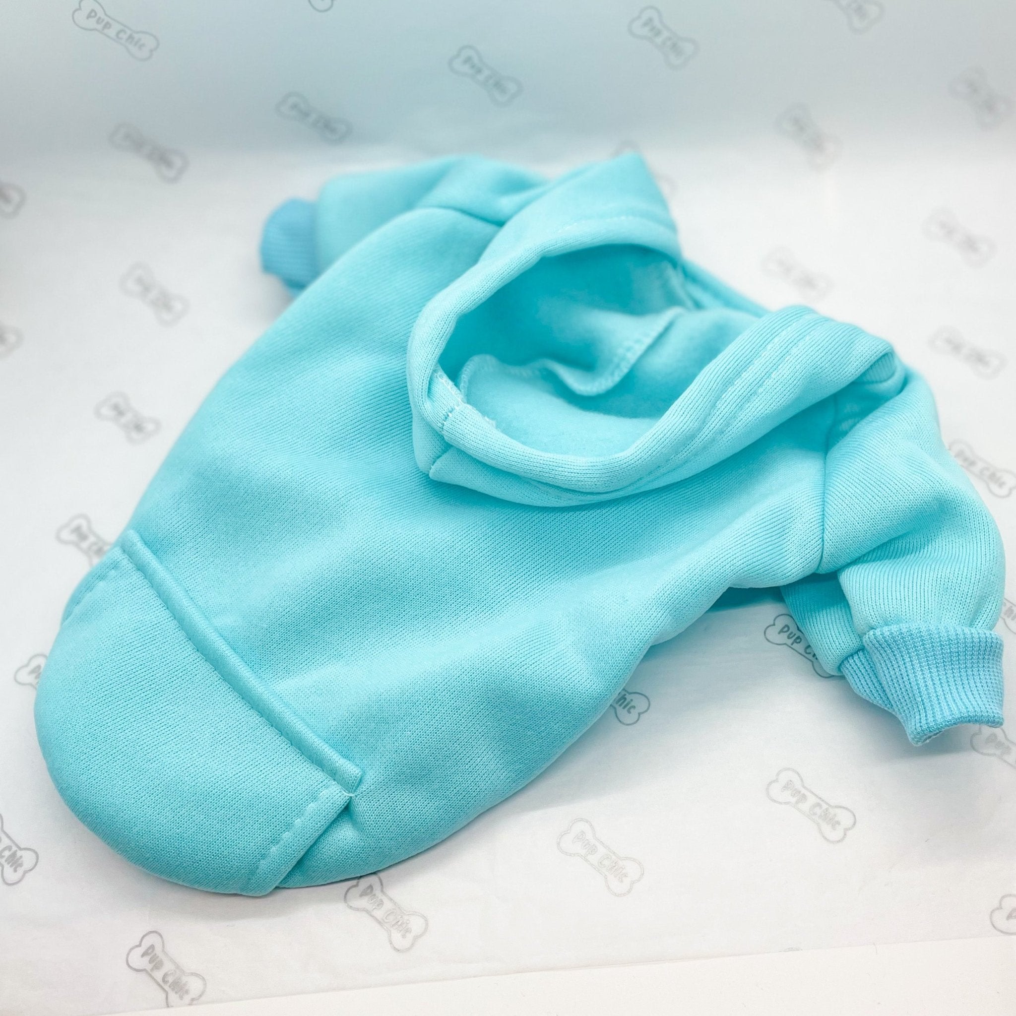 Custom dog hoodie - Aqua - personalised dog hoodie - Pup Chic Boutique
