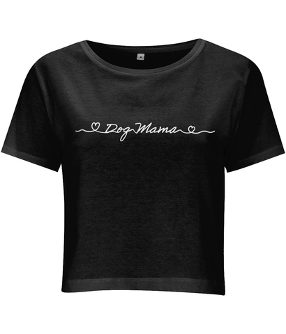 dog mama scripted cropped t-shirt