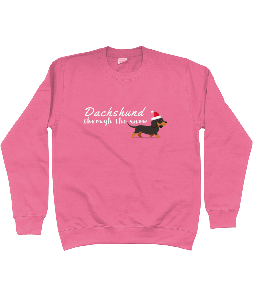 Dachshund through the snow Christmas jumper - Pup Chic Boutique