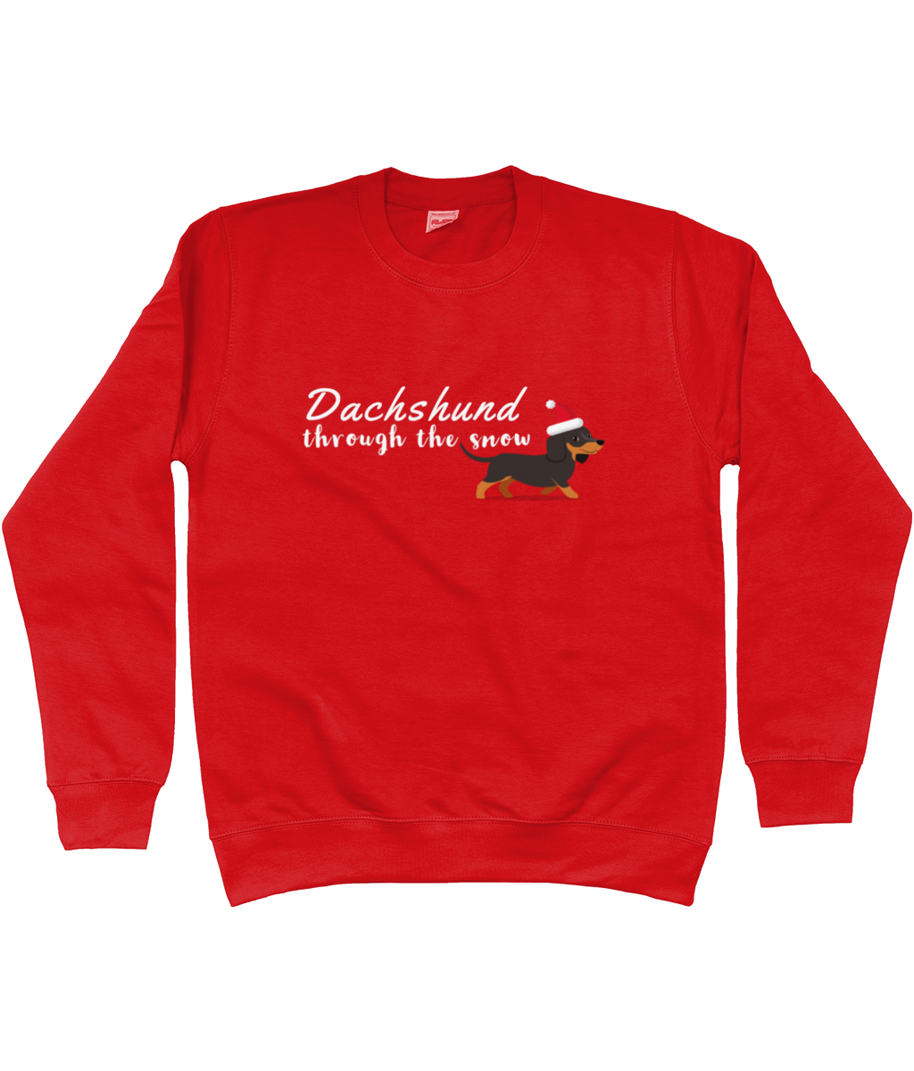 Dachshund through the snow Christmas jumper - Pup Chic Boutique