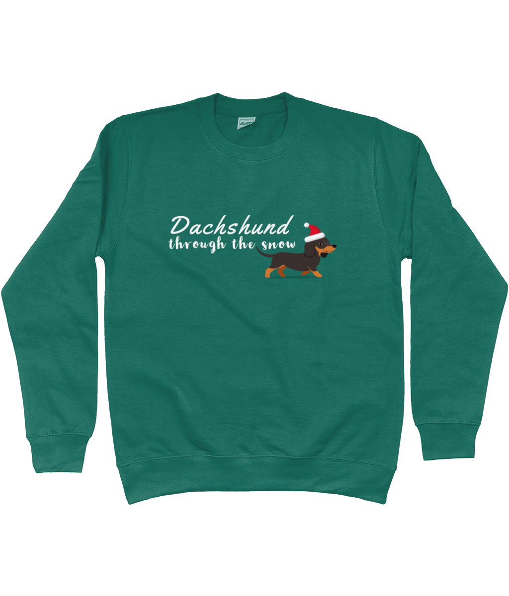 Dachshund through the snow Christmas jumper - Pup Chic Boutique