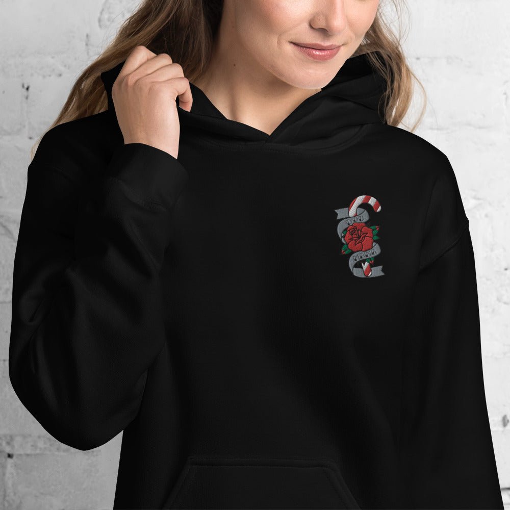 Dog Mama Christmas tattoo embroidered hoodie - Pup Chic Boutique