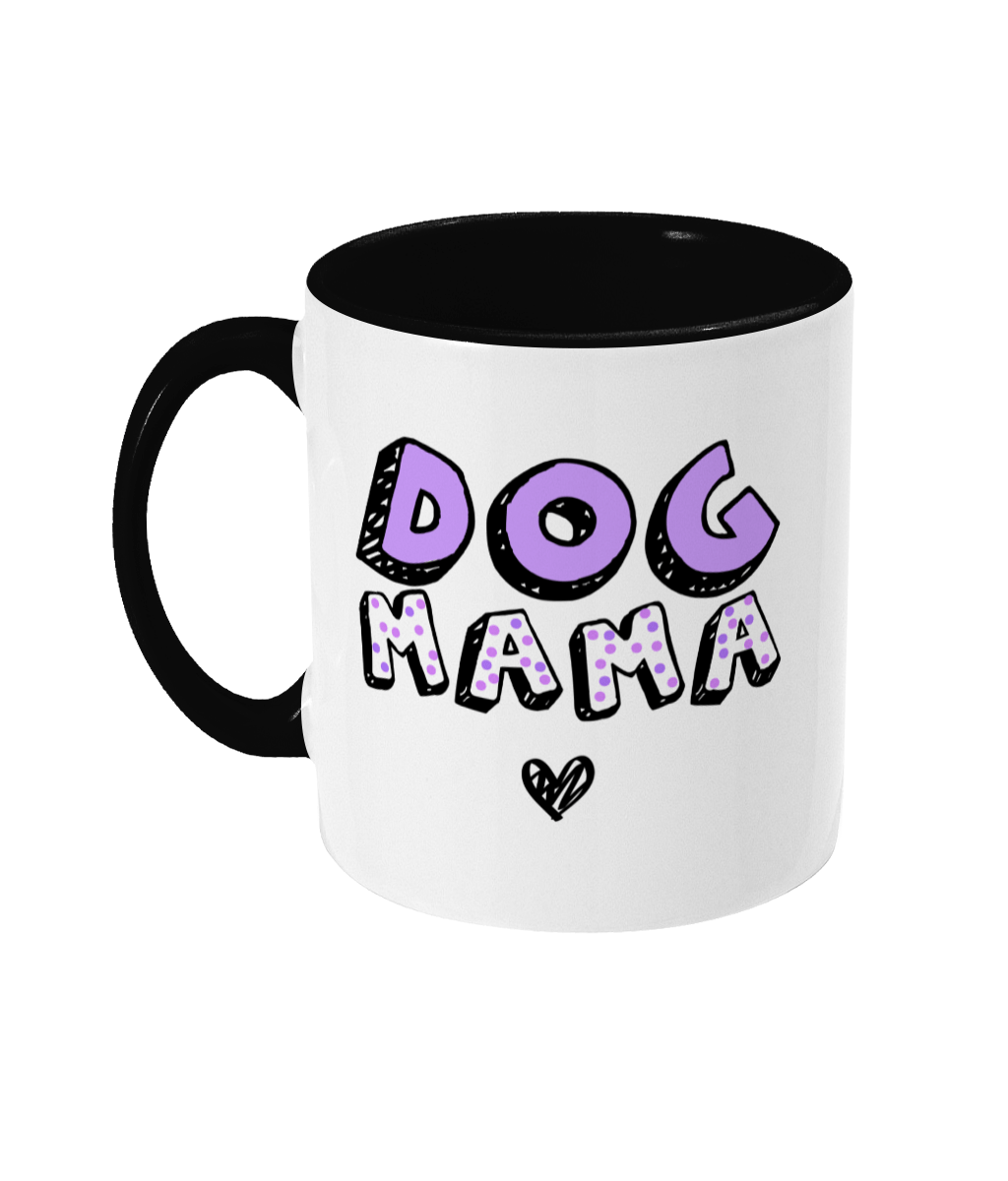 Dog Mama Purple Spots two toned mug - Pup Chic Boutique
