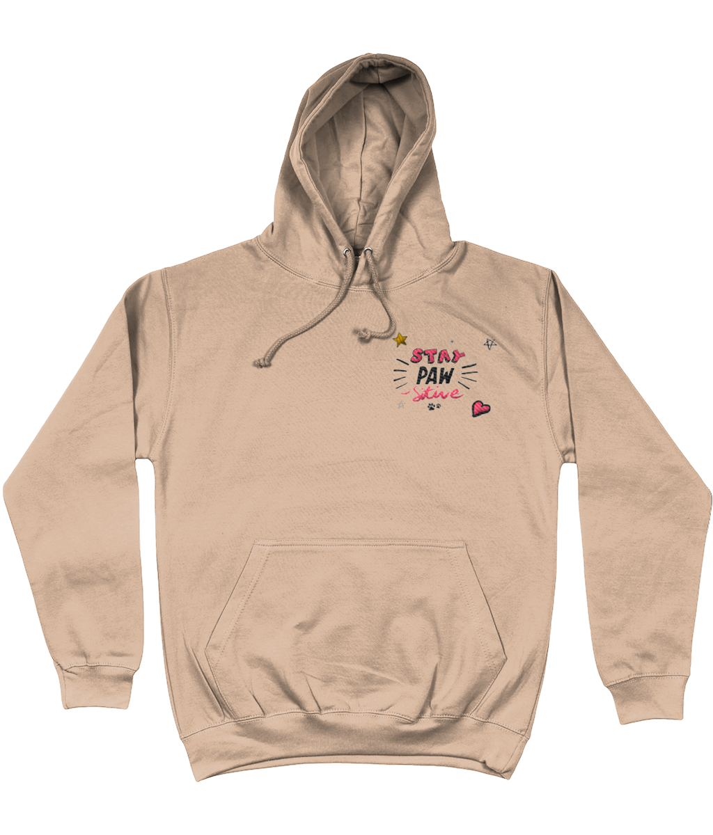 stay paw-sitive embroidered hoodie