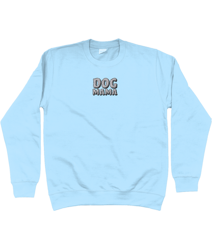dog mama heart slogan embroidered sweater