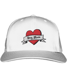 dog mum heart tattoo trucker cap white/white / no