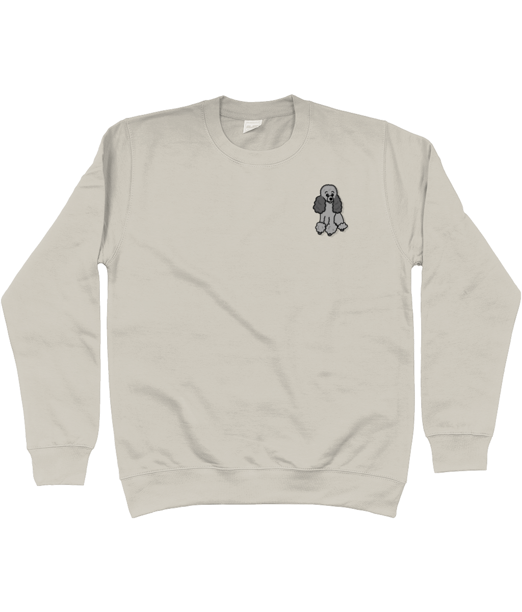 Silver poodle sweatshirt - Oodles of Poodles - Pup Chic Boutique