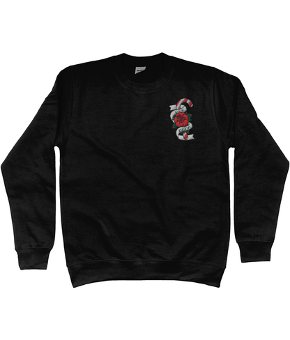 Dog Mama Christmas Tattoo embroidered sweatshirt - Pup Chic Boutique