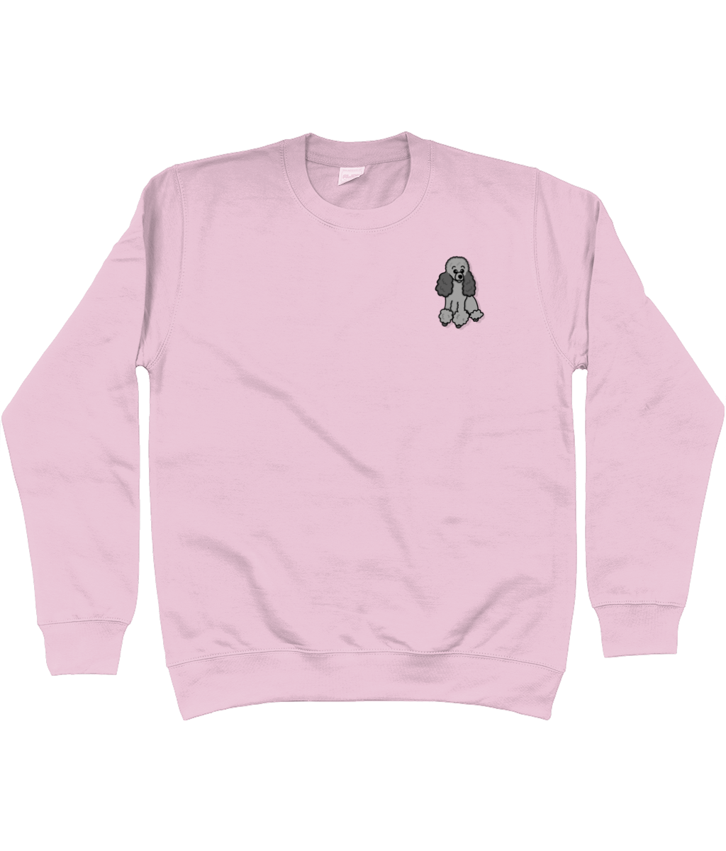 Silver poodle sweatshirt - Oodles of Poodles - Pup Chic Boutique