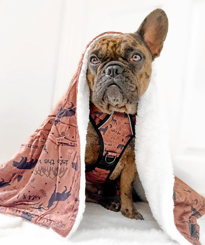 Wanderlust blanket - fleece dog blanket - Pup Chic Boutique