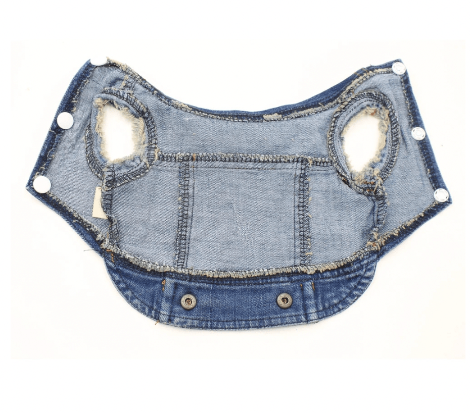 Personalised dog denim jacket - blue - Pup Chic Boutique