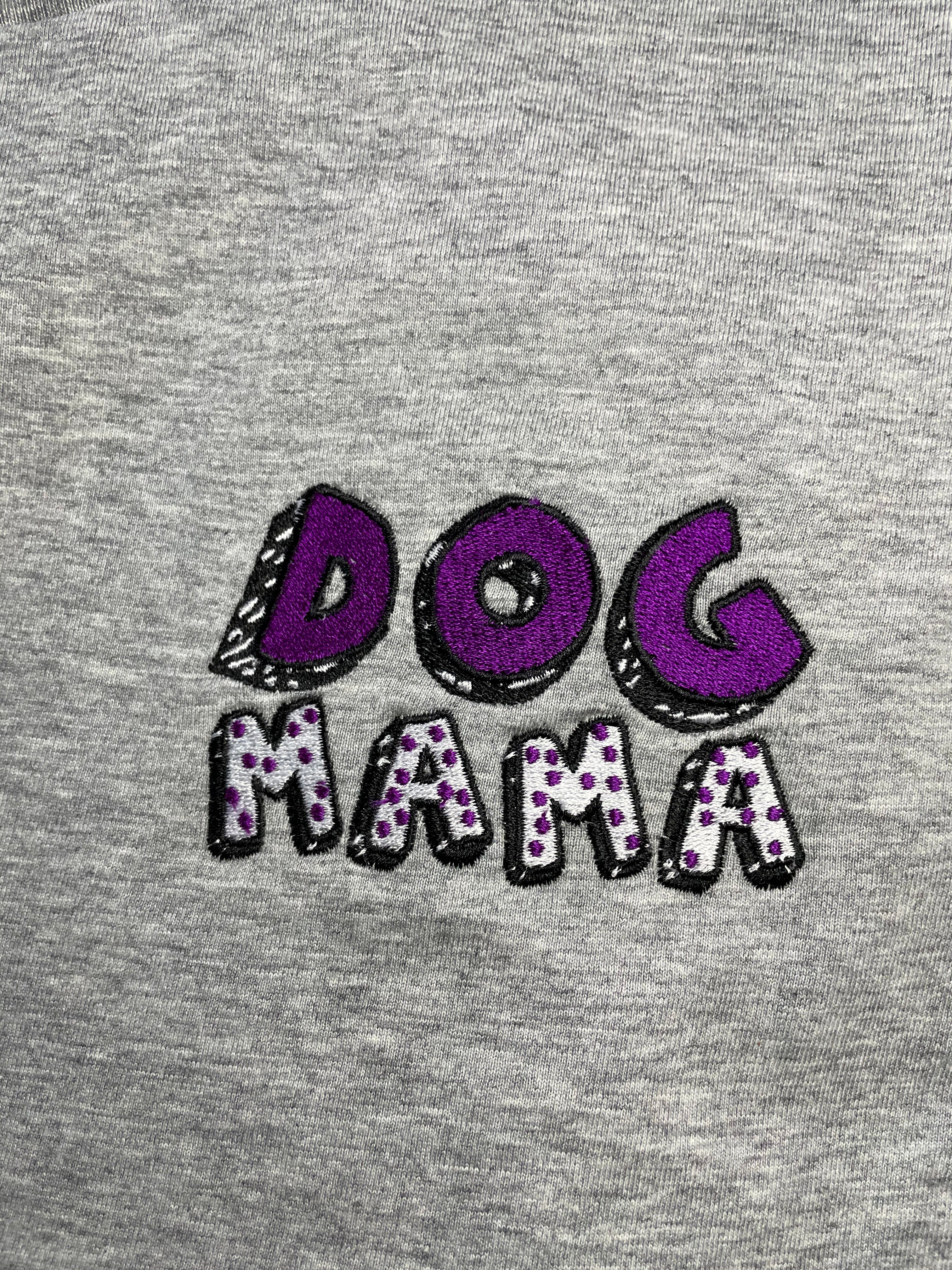 Dog Mama purple spots slogan sweater - Pup Chic Boutique