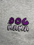 dog mama purple spots slogan sweater
