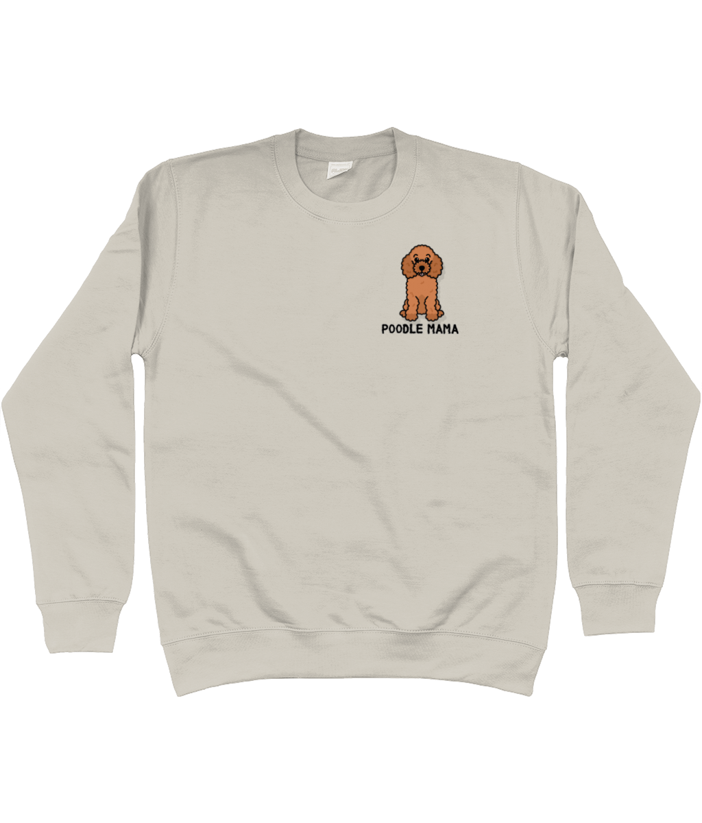 Red poodle mama sweatshirt - Pup Chic Boutique