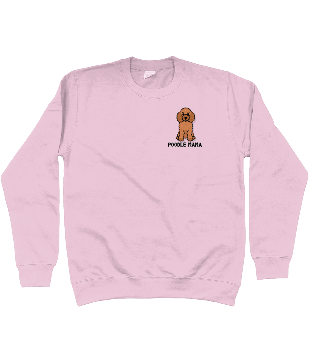 Red poodle mama sweatshirt - Pup Chic Boutique