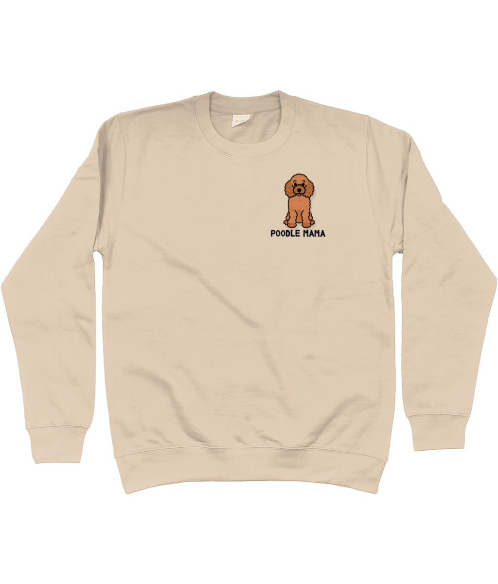 Red poodle mama sweatshirt - Pup Chic Boutique