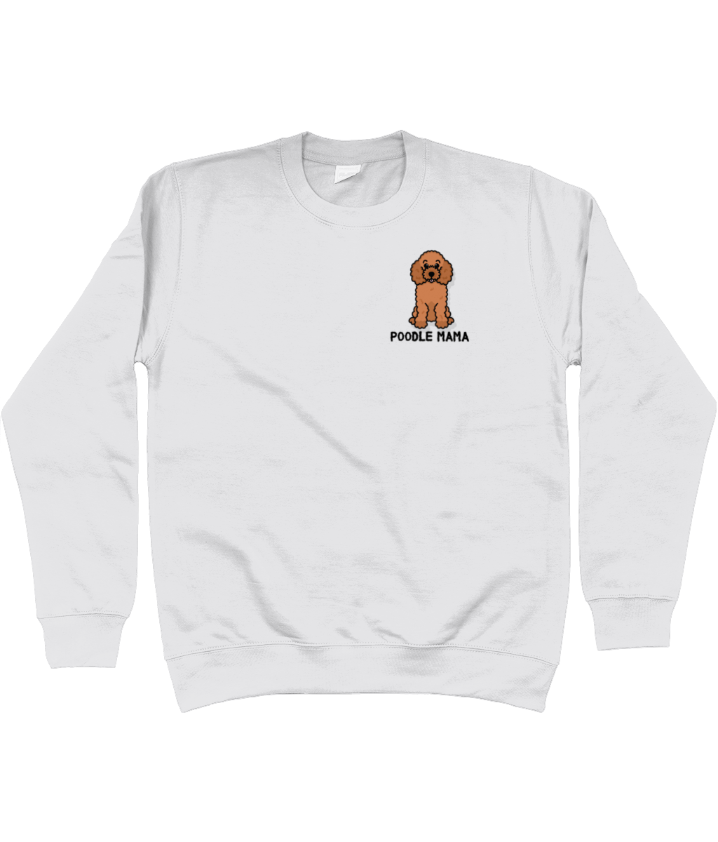 Red poodle mama sweatshirt - Pup Chic Boutique