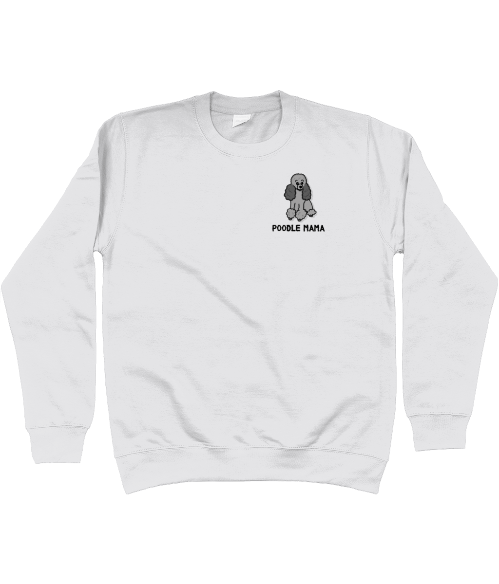 Silver poodle mama sweatshirt - Pup Chic Boutique