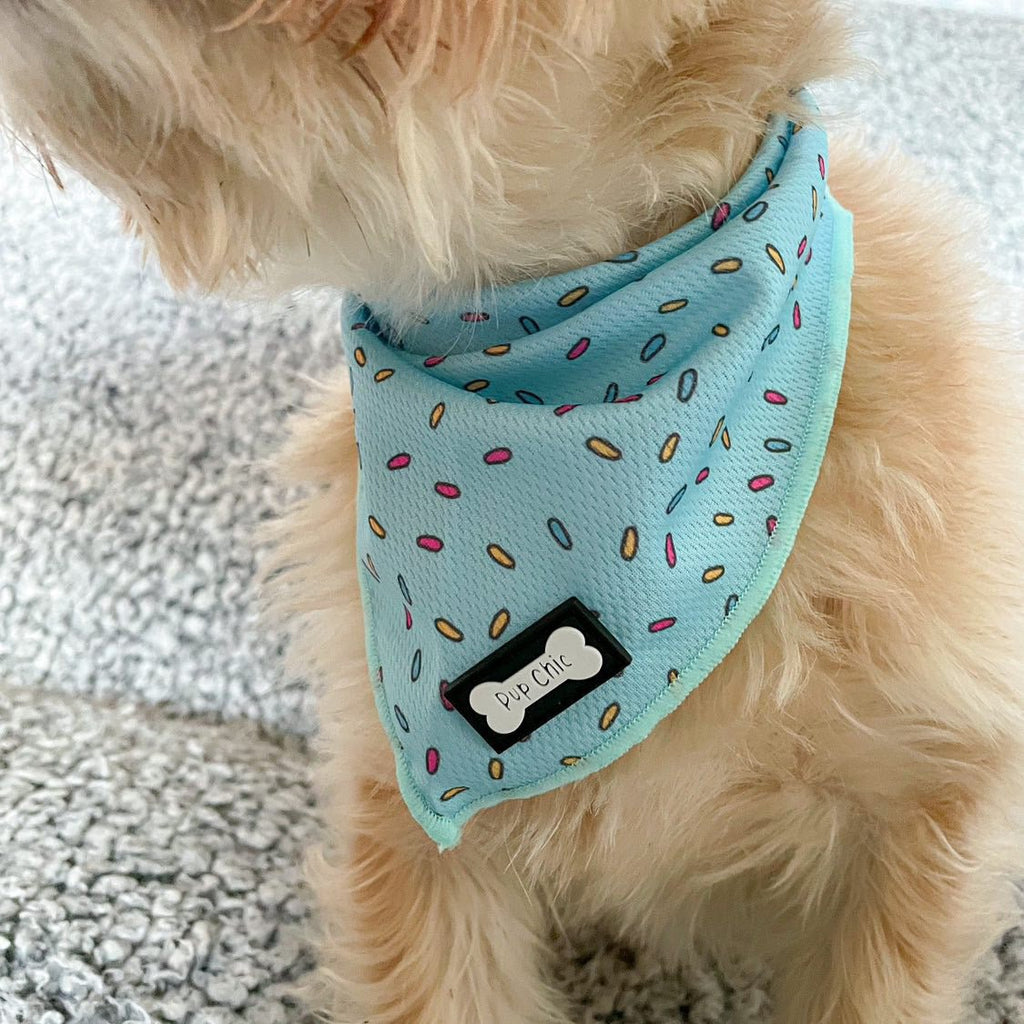 Sprinkles For Days Cooling Bandana - Blue - Pup Chic Boutique