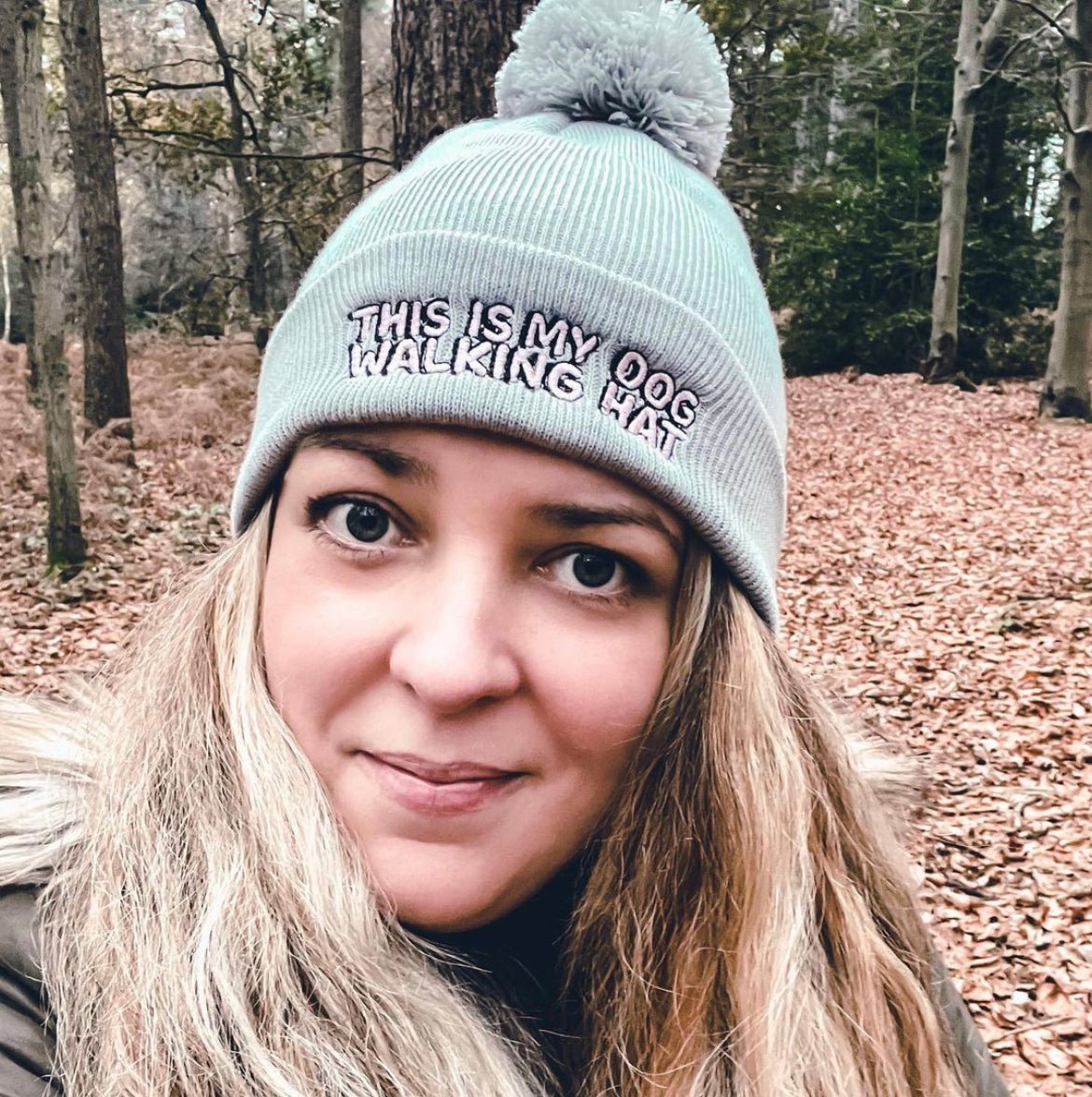 This is my dog walking hat pom pom beanie - Pup Chic Boutique