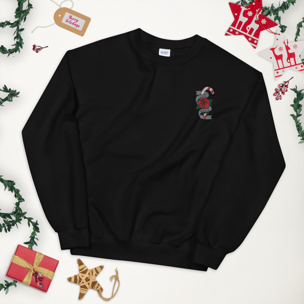 Dog Mama Christmas Tattoo embroidered sweatshirt - Pup Chic Boutique