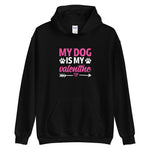my dog is my valentine pink slogan hoodie