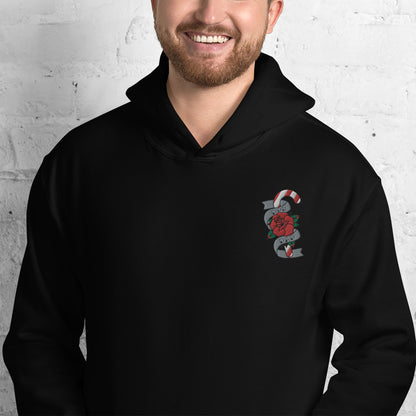 Dog Dad Christmas tattoo embroidered hoodie - Pup Chic Boutique