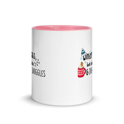 Winter walks hot chocolate two toned mug - Pup Chic Boutique
