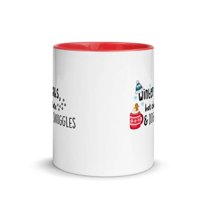 Winter walks hot chocolate two toned mug - Pup Chic Boutique