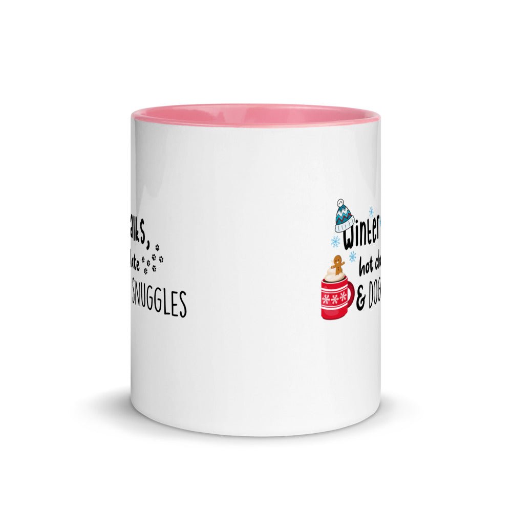 Winter walks hot chocolate two toned mug - Pup Chic Boutique