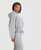 Dog mother alcohol lover black cropped oversized hoodie